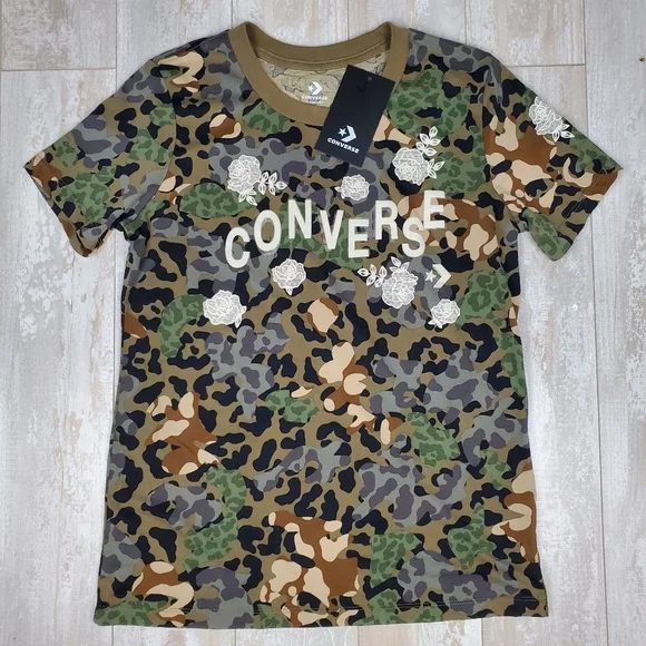 Converse Camo Floral Womens Tee - Picture 1 of 6